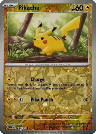 Pikachu - 025/165 (Reverse Cosmos Holo) (Costco Exclusive) (25) [Miscellaneous Cards & Products] Holofoil