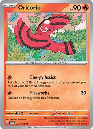Oricorio - 026/191 (26) [SV08: Surging Sparks] Reverse Holofoil