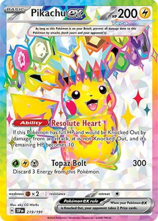 Pikachu ex - 219/191 (219) [SV08: Surging Sparks] Holofoil