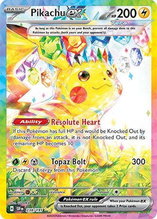Pikachu ex - 238/191 (238) [SV08: Surging Sparks] Holofoil