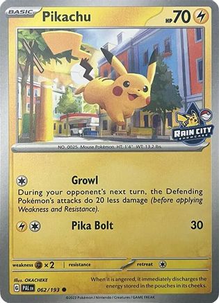 Pikachu (Rain City Showcase) (62) [Miscellaneous Cards & Products]