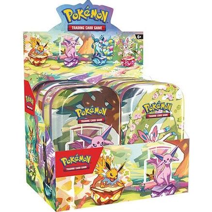 Pokemon Prismatic Evolutions Mini Tin Display
