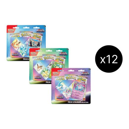Pokemon Prismatic Evolutions Tech Sticker Collection Case