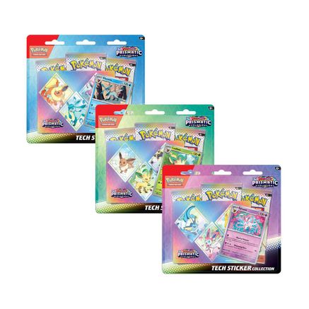 Pokemon Prismatic Evolutions Tech Sticker Collection [Set of 3]