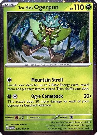 Teal Mask Ogerpon (Cosmos Holo) (24) [Miscellaneous Cards & Products] Holofoil
