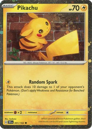 Pikachu - 051/162 (Cosmo Holo) (51) [Miscellaneous Cards & Products] Holofoil