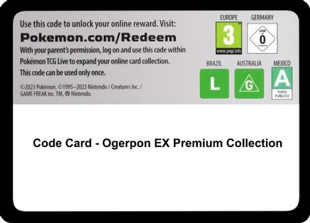 Code Card - Ogerpon EX Premium Collection () [Miscellaneous Cards & Products]