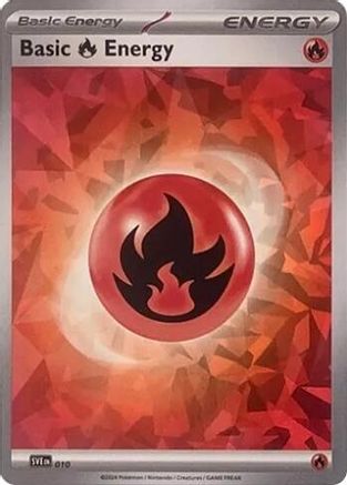 Basic Fire Energy (Cracked Ice Holo) (10) [SVE: Scarlet & Violet Energies] Holofoil