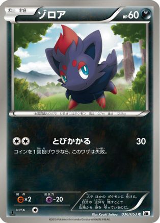 Zorua (036/053) [BW1: White Collection] 1st Edition