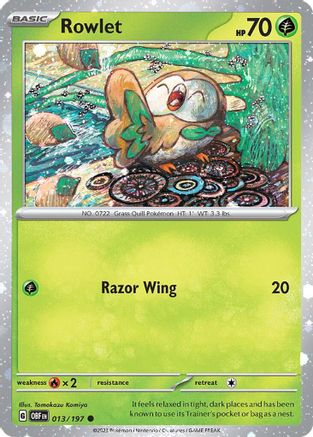 Rowlet - 013/197 (Cosmos Holo) (13) [Miscellaneous Cards & Products] Holofoil