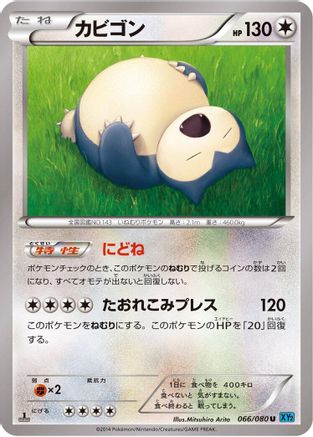 Snorlax (066/080) [XY2: Wild Blaze] 1st Edition