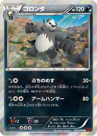 Pangoro (064/096) [XY3: Rising Fist] 1st Edition Holofoil