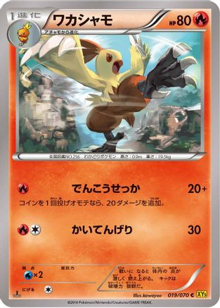 Combusken (019/070) [XY5-Bg: Gaia Volcano] 1st Edition