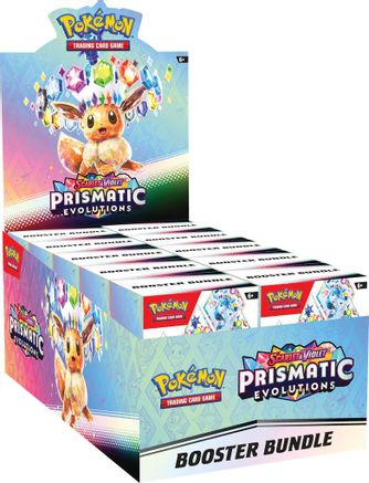 Pokemon Prismatic Evolutions Booster Bundle Display