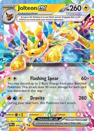 Jolteon ex - 030/131 (30) [SV: Prismatic Evolutions] Reverse Holofoil