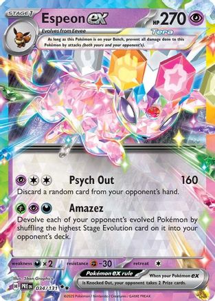 Espeon ex - 034/131 (34) [SV: Prismatic Evolutions] Holofoil