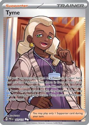 Tyme (143) [SV: Prismatic Evolutions] Holofoil