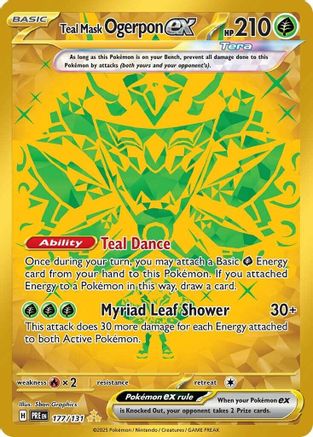 Teal Mask Ogerpon ex - 177/131 (177) [SV: Prismatic Evolutions] Holofoil
