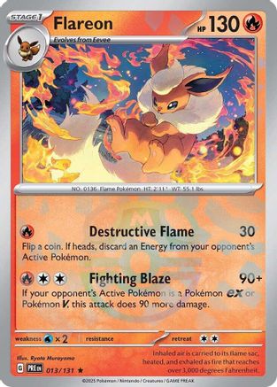 Flareon (Master Ball Pattern) (13) [SV: Prismatic Evolutions] Holofoil