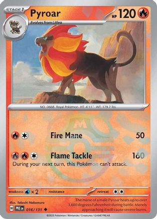 Pyroar (Master Ball Pattern) (16) [SV: Prismatic Evolutions] Holofoil