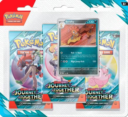Pokemon Journey Together 3 Pack Blister [Scrafty]
