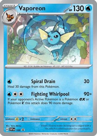 Vaporeon - 168 (Cosmos Holo) (168) [SV: Scarlet & Violet Promo Cards] Holofoil
