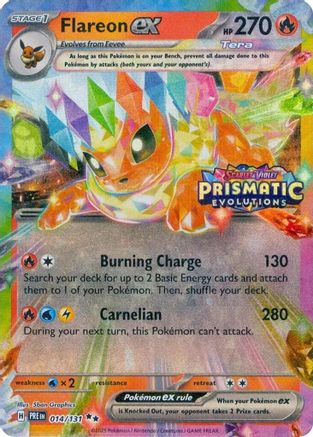 Flareon ex - 014/131 (Prismatic Evolutions Stamp) (14) [Miscellaneous Cards & Products] Holofoil