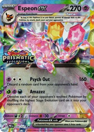 Espeon ex - 034/131 (Prismatic Evolutions Stamp) (34) [Miscellaneous Cards & Products] Holofoil