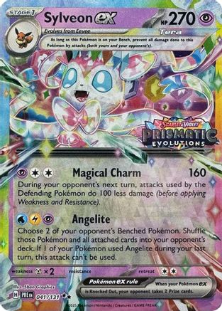 Sylveon ex - 041/131 (Prismatic Evolutions Stamp) (41) [Miscellaneous Cards & Products] Holofoil