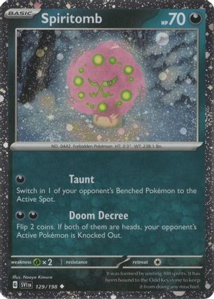Spiritomb - 129/198 (Cosmos Holo) (129) [Miscellaneous Cards & Products] Holofoil