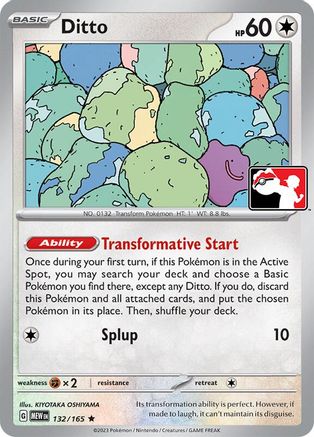 Ditto - 132/165 (132) [Prize Pack Series Cards] Holofoil