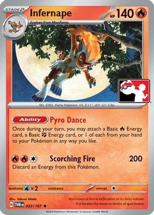 Infernape - 033/167 (33) [Prize Pack Series Cards]