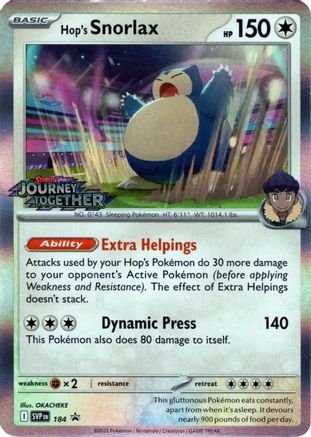 Hop's Snorlax - 184 (Prerelease) (184) [SV: Scarlet & Violet Promo Cards] Holofoil