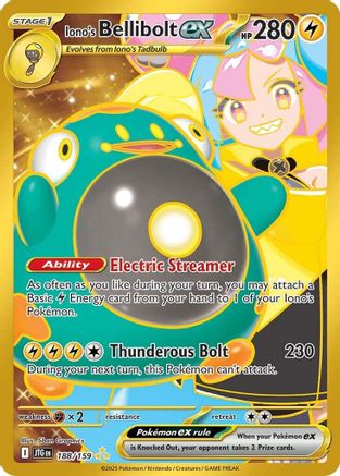 Iono's Bellibolt ex - 188/159 (188) [SV09: Journey Together] Holofoil