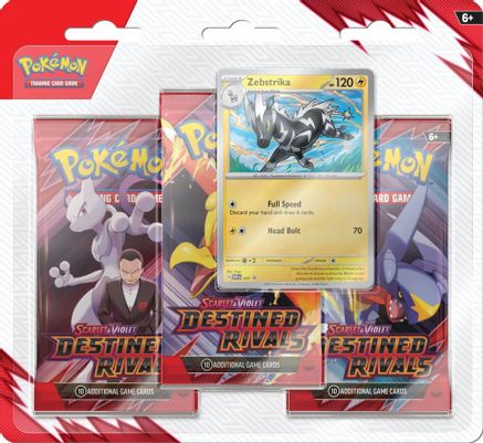 Pokemon Destined Rivals 3 Pack Blister [Zebstrika]