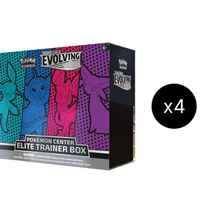 Pokemon Evolving Skies Pokemon Center Elite Trainer Box Case [Glaceon/Vaporeon/Sylveon/Espeon] (Exclusive)