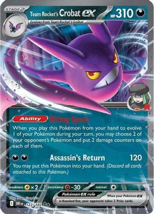 Team Rocket's Crobat ex - 122/182 (122) [SV10: Destined Rivals] Holofoil