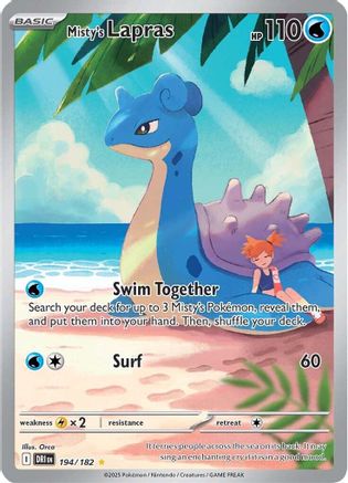 Misty's Lapras - 194/182 (194) [SV10: Destined Rivals] Holofoil