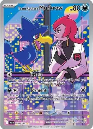 Team Rocket's Murkrow - 200/182 (200) [SV10: Destined Rivals] Holofoil