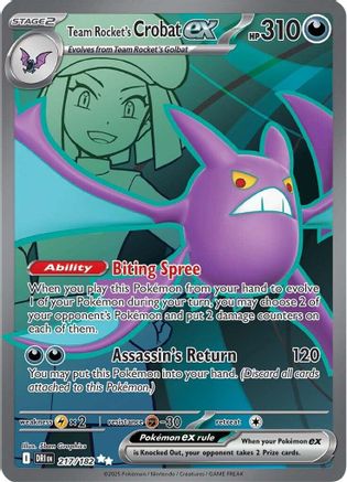 Team Rocket's Crobat ex - 217/182 (217) [SV10: Destined Rivals] Holofoil