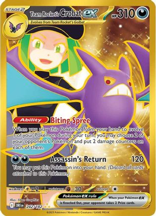 Team Rocket's Crobat ex - 242/182 (242) [SV10: Destined Rivals] Holofoil