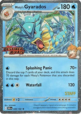 Misty's Gyarados (Prerelease) [Staff] (49) [Miscellaneous Cards & Products] Holofoil