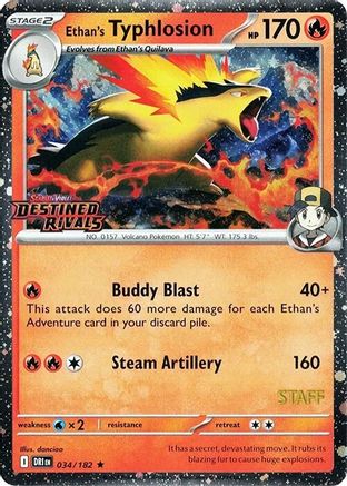 Ethan's Typhlosion (Prerelease) [Staff] (34) [Miscellaneous Cards & Products] Holofoil