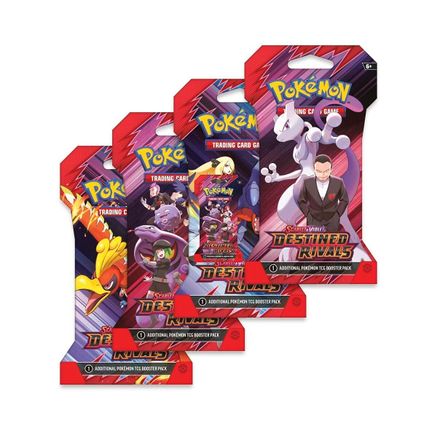Pokemon Destined Rivals Sleeved Booster Pack Art Bundle [Set of 4]