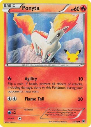 Ponyta (UK Exclusive Promo) (14) [Miscellaneous Cards & Products] Holofoil