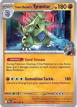 Team Rocket's Tyranitar (Non-holo) (96) [Deck Exclusives]