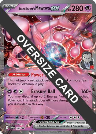 Team Rocket's Mewtwo ex (205) [Jumbo Cards] Holofoil