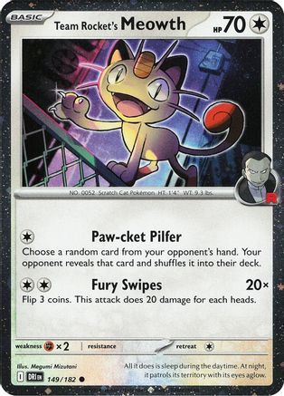 Team Rocket's Meowth (Cosmos Holo) (149) [Miscellaneous Cards & Products] Holofoil