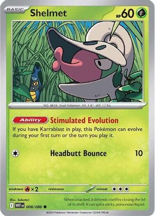 Shelmet (8) [SV: White Flare] Reverse Holofoil