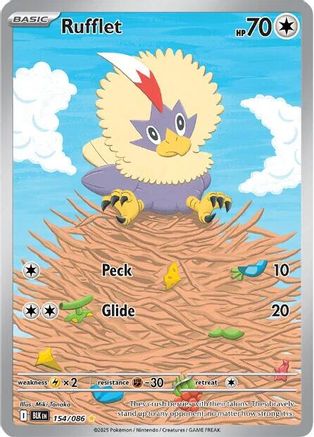 Rufflet - 154/086 (154) [SV: Black Bolt] Holofoil